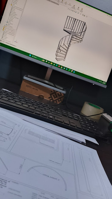 Fabrication drawing being developed on a CAD workstation